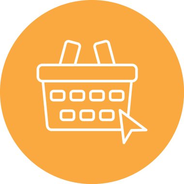 Alışveriş sepeti ikonu. vektör illüstrasyonu