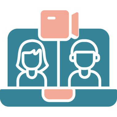 Çağrı Merkezi operatörü simge vektör çizim tasarım