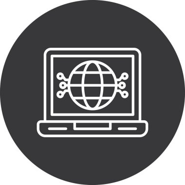 küresel web simgesi basit vektörü. internet genel