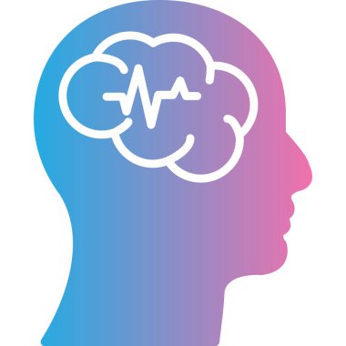 beyin ve insan kafası simgesi