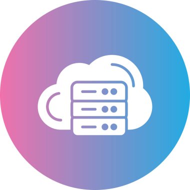 Sunucu. Web simgesi basit illüstrasyon