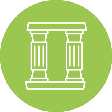 benzersiz sütun çizgisi vektör simgesi