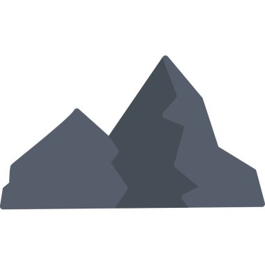 Dağların simgesi. düz dizayn. vektör illüstrasyonu