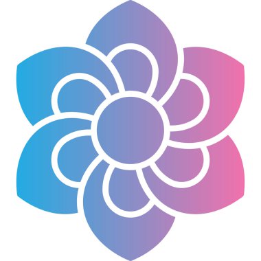 Modern çiçek simgesinin vektör illüstrasyonu