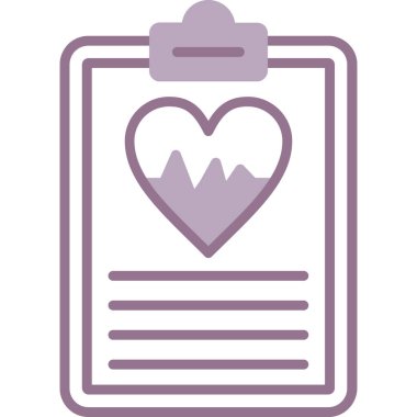 pano simgesi olan kalp, vektör illüstrasyonu