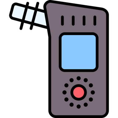 Radyo. Web simgesi basit illüstrasyon