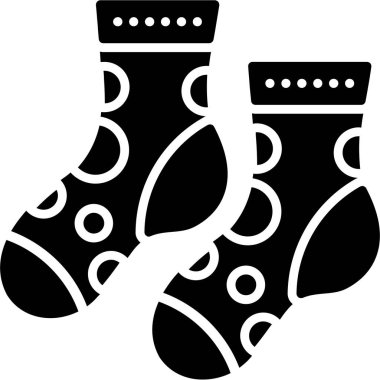 Çorap simgesi, vektör illüstrasyonu