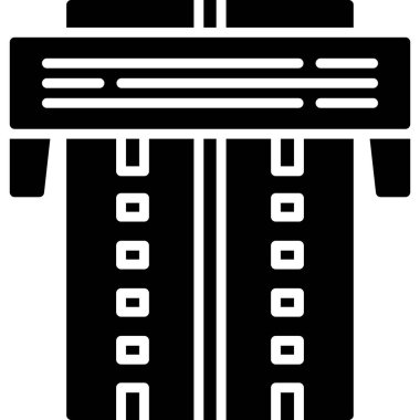 Bina. Web simgesi basit illüstrasyon