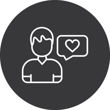 Konuş. Web simgesi basit illüstrasyon