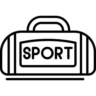 spor ekipmanları simgesi, vektör illüstrasyonu