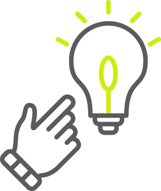 Fikir simgesi vektör illüstrasyonu