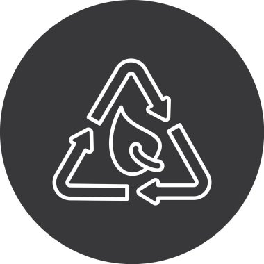 Moda biçimi izole edilmiş arkaplanda geri dönüşüm simgesi