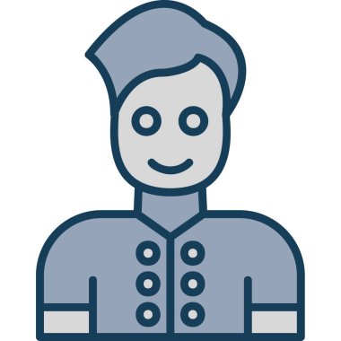 Polis, illüstrasyon, vektör, beyaz arkaplan.