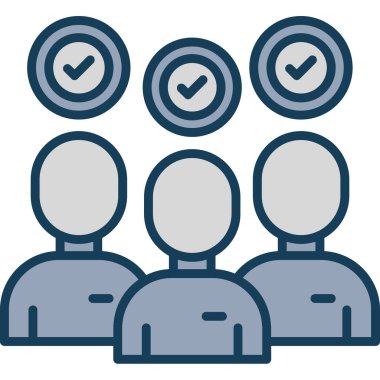 İş adamları ikon vektörü. düz dizayn