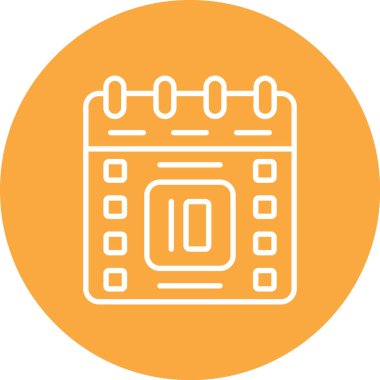 Takvim simgesi vektör illüstrasyonu