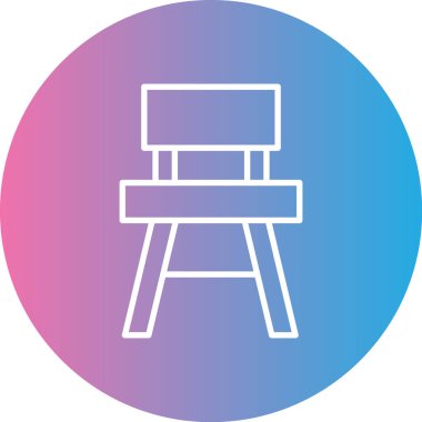 Sandalye simgesinin vektör illüstrasyonu