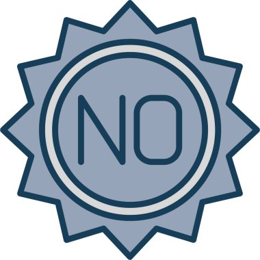 Hiçbir iz yok. Yuvarlak simge yok. vektör.