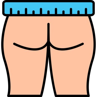 şort simgesi. Web için kısa vektör simgelerinin özet çizimi