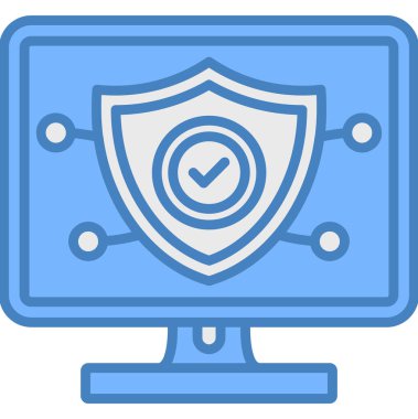 veri koruma kalkanı simgesi - taslak biçimi