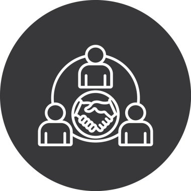 iş takım çalışması simgesi vektör illüstrasyonu