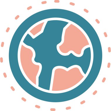 genel ağ simgesi, vektör illüstrasyonu