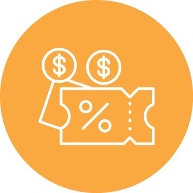 Bir dolar simgesinin vektör illüstrasyonu