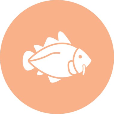 balık simgesi vektör illüstrasyonu