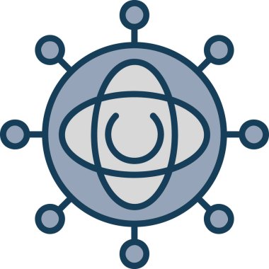 atom. Web simgesi basit illüstrasyon