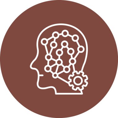 beyin ikonu vektör illüstrasyonu