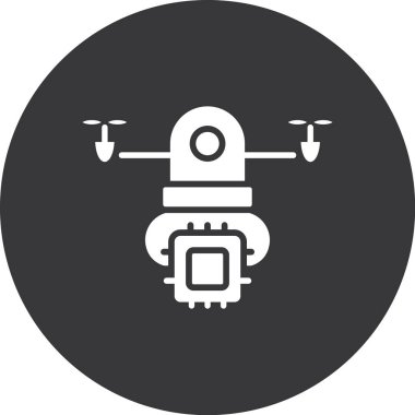 Drone simgesinin vektör illüstrasyonu