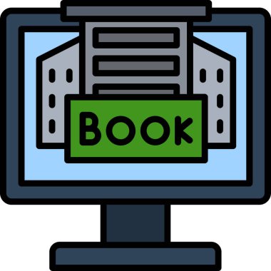 Kitap. Web simgesi basit illüstrasyon