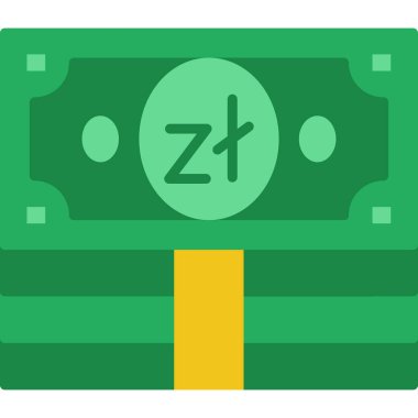 Banknot düz vektör simgesi