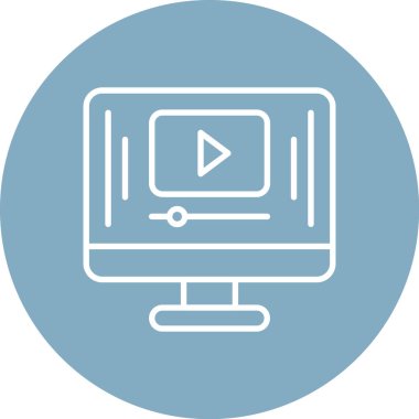 video simgesi, vektör illüstrasyonu