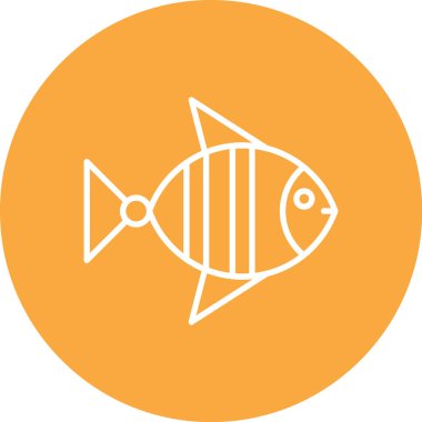 Balık. Web simgesi basit illüstrasyon