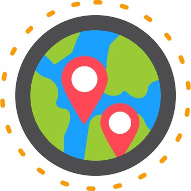 konum. Web simgesi basit illüstrasyon