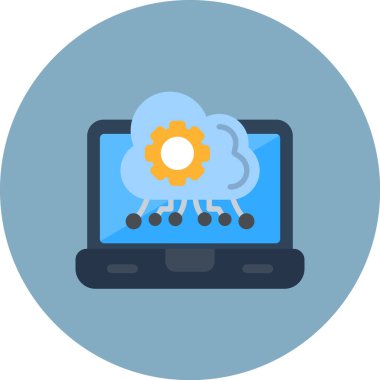 Web ve mobil için düz hesap simgesi hesaplanıyor