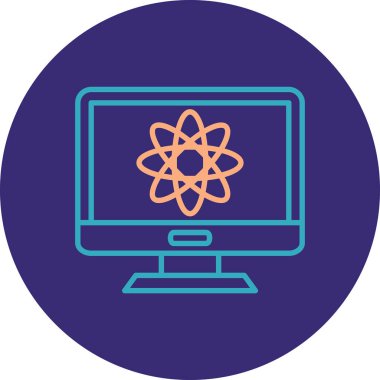 Bir dizüstü bilgisayarın vektör çizimi