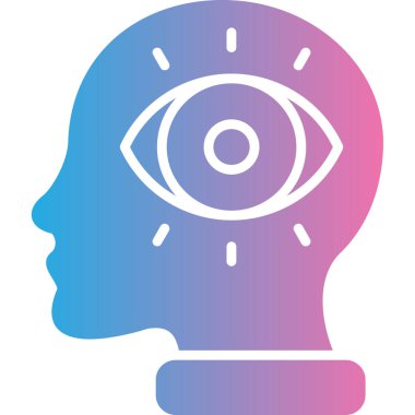 İnsan yüzü simgesinin vektör illüstrasyonu