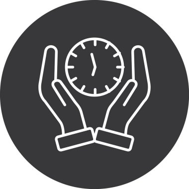 zaman izleme simgesi vektör illüstrasyonu