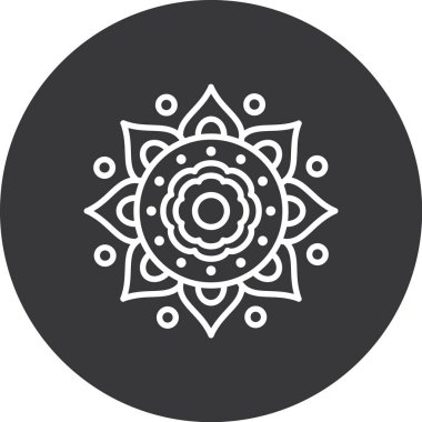 Bir çiçek simgesinin vektör illüstrasyonu