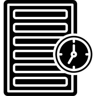 saat vektör çizgisi simgesi