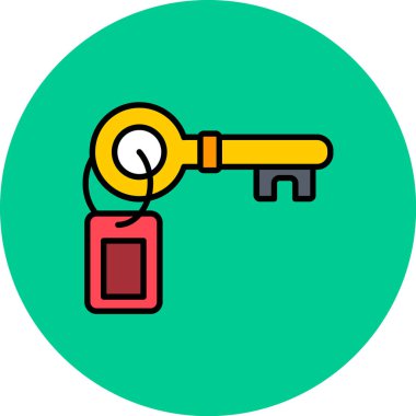 Anahtar simgesi vektör illüstrasyonu