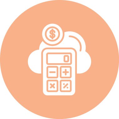 Hesap makinesi simgesinin vektör illüstrasyonu