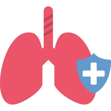 Ciğerler. Web simgesi basit illüstrasyon