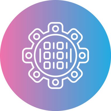 İşlemci. Web simgesi basit illüstrasyon