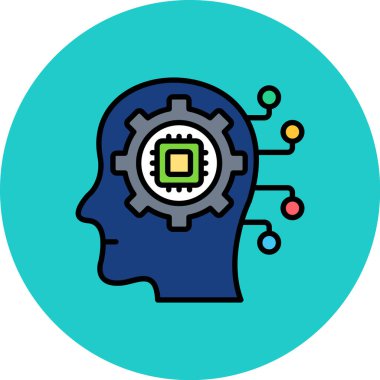 yaratıcı beyin vektörü simgesi modern basit vektör çizimi