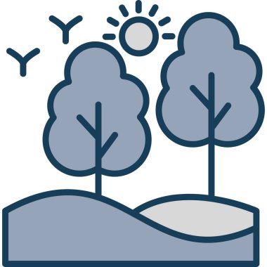 Ağaç. Web simgesi basit illüstrasyon