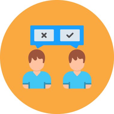 Konuşması olan bir çiftin vektör çizimi