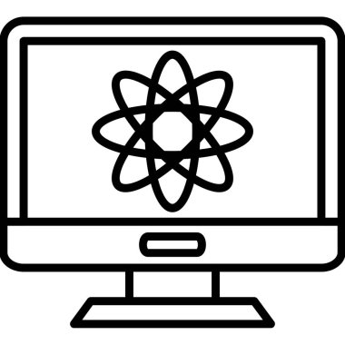 Bilgisayar. Web simgesi basit illüstrasyon