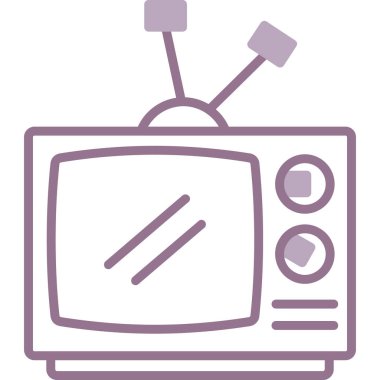 Televizyon. Web simgesi basit illüstrasyon
